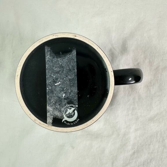 Orca Coatings Black Ceramic Brown Cat Print Coffee Mug Edgy Drinkware Dishes - Picture 5 of 11